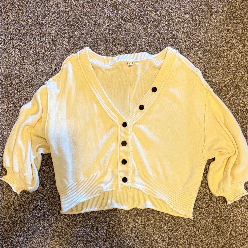 POL Oversized Cream Cardigan